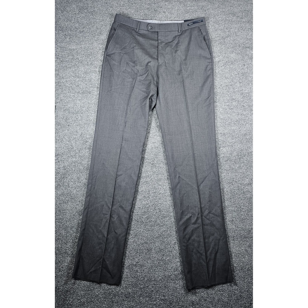 Ballin Dunhill Super 120s Wool Dress Pants Men's 36 Mid Grey Unfinished Hem EZE